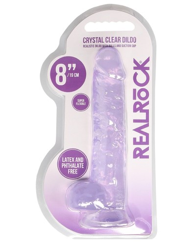 Gode Crystal Clear 16 x 4cm Violet sextoys et accessoires sur La Boutique du Hard