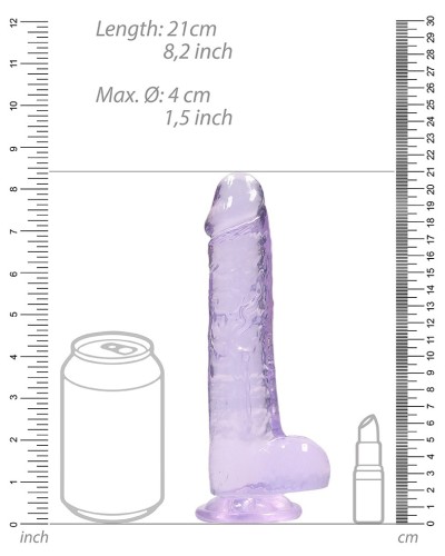 Gode Crystal Clear 16 x 4cm Violet sextoys et accessoires sur La Boutique du Hard