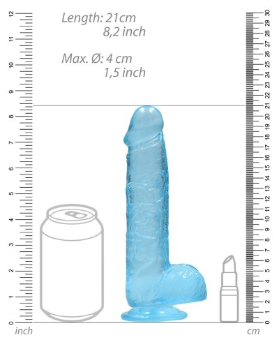 Gode Crystal Clear 16 x 4cm Bleu sextoys et accessoires sur La Boutique du Hard