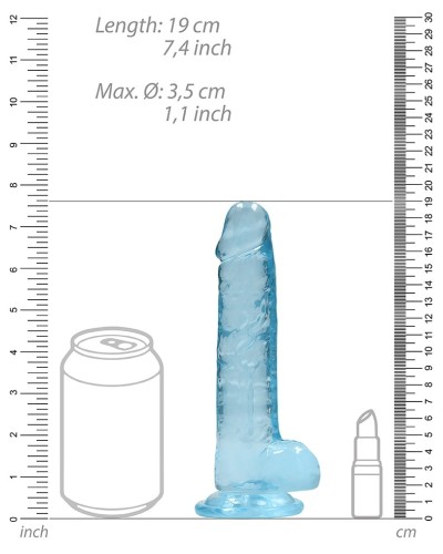 Gode Crystal Clear 14 x 3.5cm Bleu sextoys et accessoires sur La Boutique du Hard
