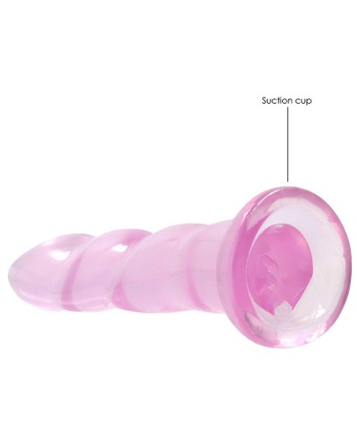 Gode Twist Crystal RealRock 16 x 4cm Rose sextoys et accessoires sur La Boutique du Hard