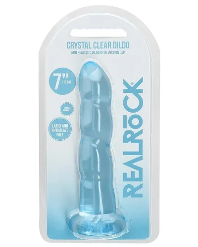 Gode Twist Crystal RealRock 16 x 4cm Bleu sextoys et accessoires sur La Boutique du Hard