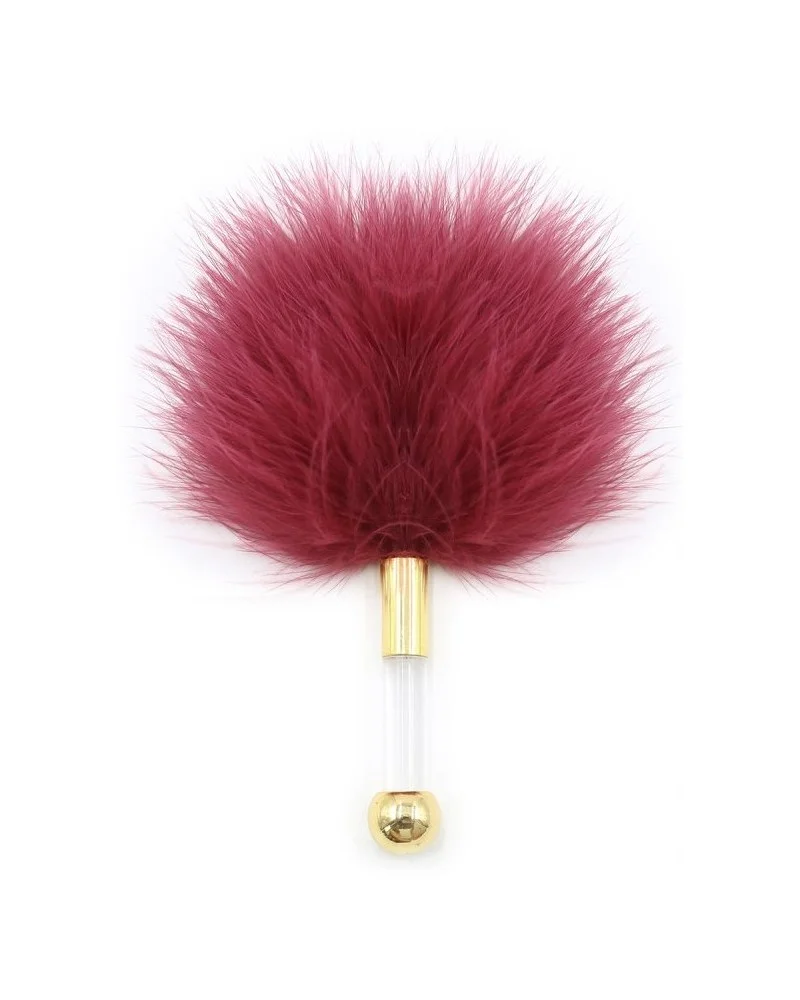 Plumeau Golden Clear 15cm Bordeaux sextoys et accessoires sur La Boutique du Hard