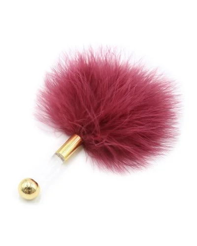 Plumeau Golden Clear 15cm Bordeaux sextoys et accessoires sur La Boutique du Hard