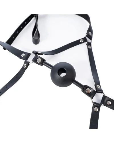 Bâillon-Boule percé Enjoy Wax 49mm Noir sextoys et accessoires sur La Boutique du Hard