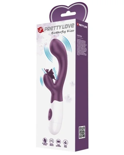 Vibro Rabbit Butterfly Kiss 10 x 3.1cm sextoys et accessoires sur La Boutique du Hard