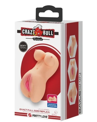 Masturbateur Pussy Crazy Bull Hannah 2 Entrées sextoys et accessoires sur La Boutique du Hard