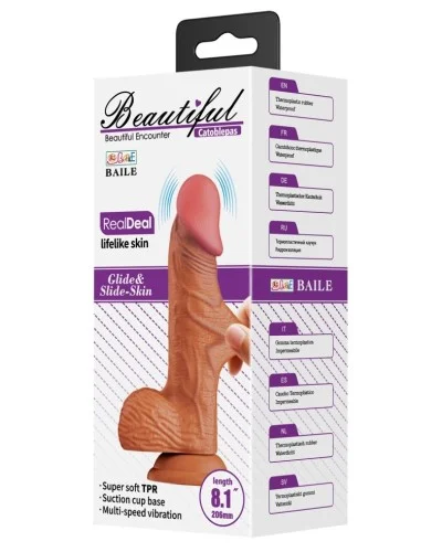 Gode Vibrant Catoblepas 14 x 4cm Marron sextoys et accessoires sur La Boutique du Hard