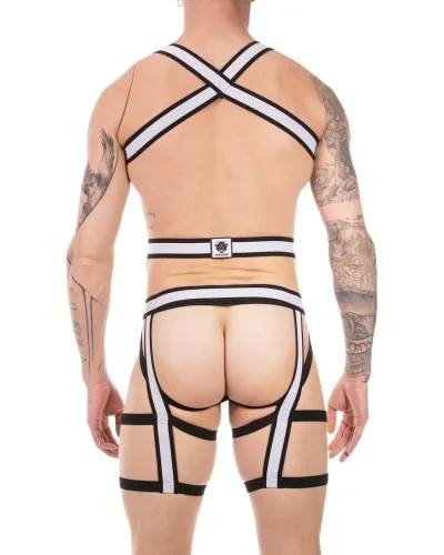 Ensemble Harnais Duo Javed Noir-Blanc sextoys et accessoires sur La Boutique du Hard