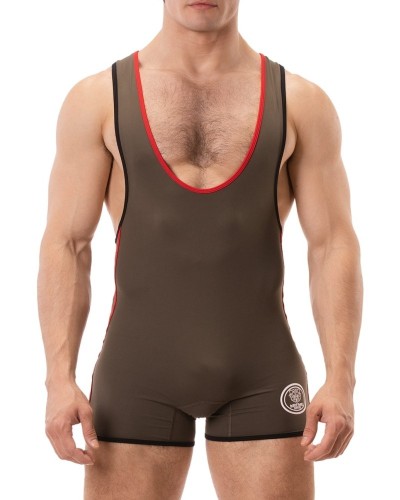 Combi Singlet Allan Kaki-Rouge sextoys et accessoires sur La Boutique du Hard
