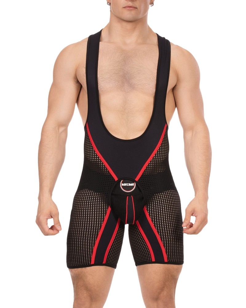 Body Backless Krish Noir-Rouge sextoys et accessoires sur La Boutique du Hard