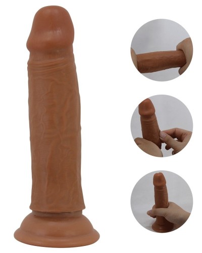 Gode Quentin 15 x 3.8cm Marron sextoys et accessoires sur La Boutique du Hard