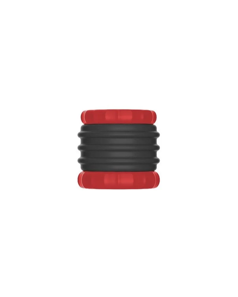 Ballstretcher Soqlo 35 mm - Hauteur 5 cm Noir-Rouge sextoys et accessoires sur La Boutique du Hard