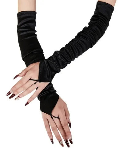 Mitaines Longues Shiny Gloves Noires sextoys et accessoires sur La Boutique du Hard