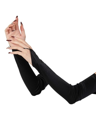 Mitaines Longues Shiny Gloves Noires sextoys et accessoires sur La Boutique du Hard