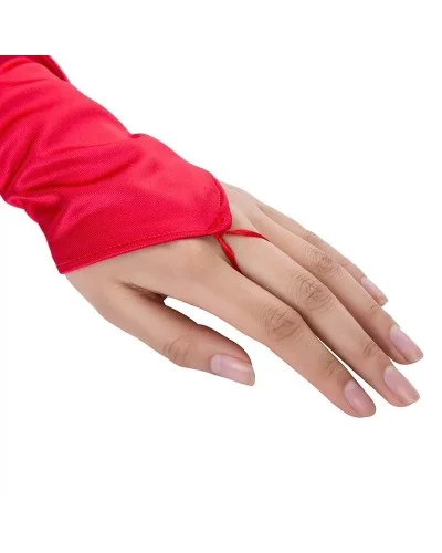 Mitaines Longues Satin Gloves Rouges sextoys et accessoires sur La Boutique du Hard
