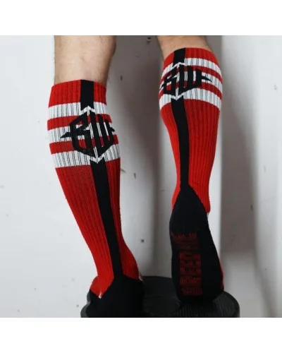 Chaussettes hautes Retro Remix Rouges sextoys et accessoires sur La Boutique du Hard