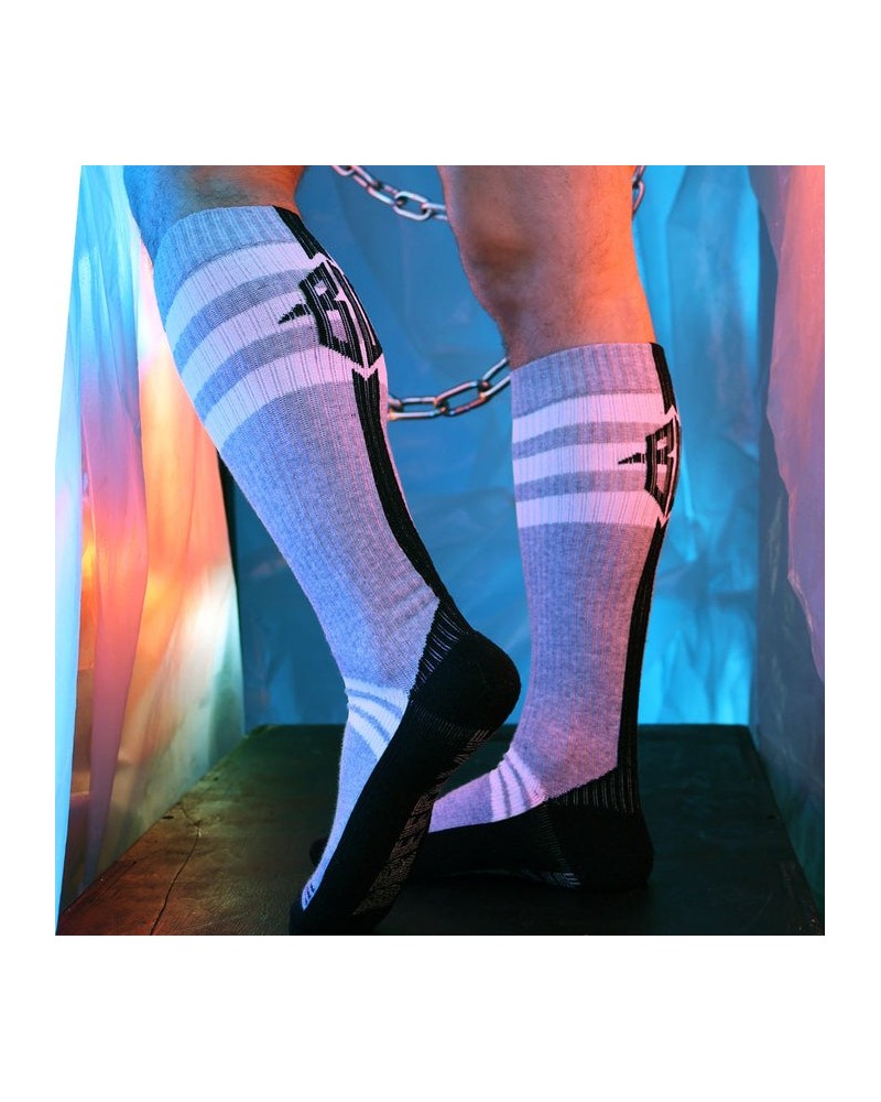 Chaussettes hautes Retro Remix Grises sextoys et accessoires sur La Boutique du Hard