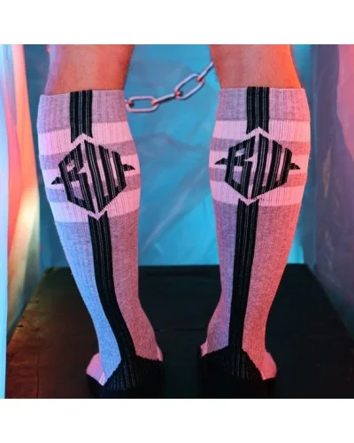 Chaussettes hautes Retro Remix Grises sextoys et accessoires sur La Boutique du Hard