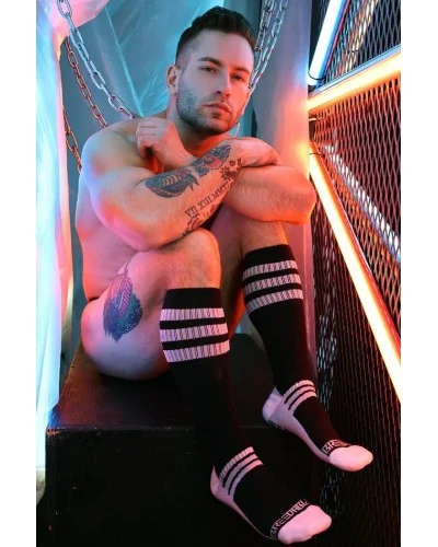 Chaussettes hautes Retro Remix Noires sextoys et accessoires sur La Boutique du Hard