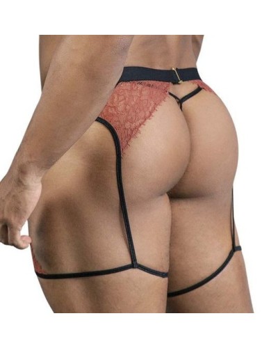 String et Porte-Jarretelles Moreyo Terracotta sextoys et accessoires sur La Boutique du Hard