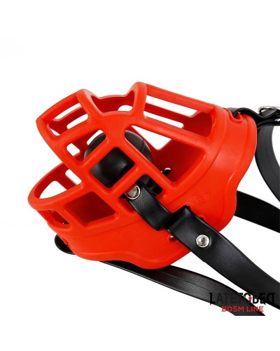Muselière avec Bâillon-Boule Muzzgag Rouge sextoys et accessoires sur La Boutique du Hard