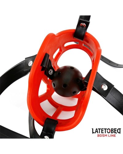 Muselière avec Bâillon-Boule Muzzgag Rouge sextoys et accessoires sur La Boutique du Hard