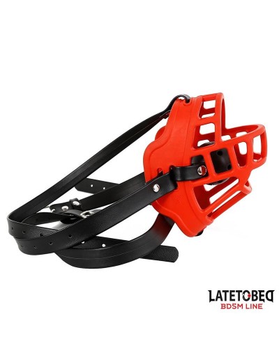 Muselière avec Bâillon-Boule Muzzgag Rouge sextoys et accessoires sur La Boutique du Hard