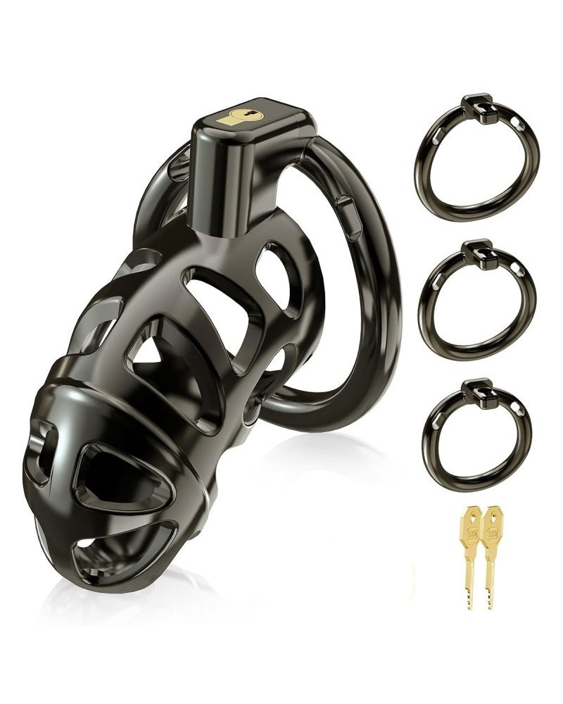 Cage de chasteté Very Lock 10.5 x 3.5 cm Noire sextoys et accessoires sur La Boutique du Hard