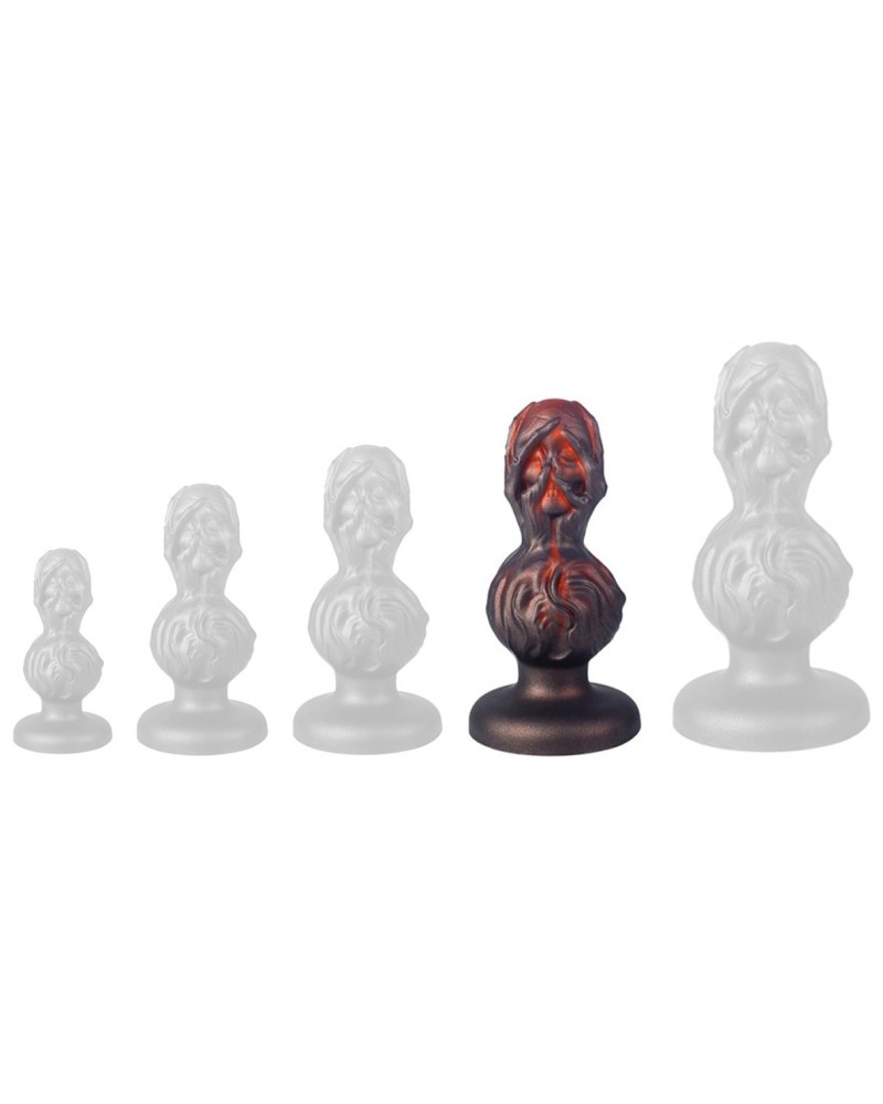 Plug Skullis L 16.5 x 7.5 cm Rouge-Noir sextoys et accessoires sur La Boutique du Hard
