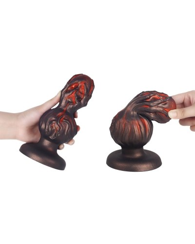 Plug Skullis XL 18 x 8.5 cm Rouge-Noir sextoys et accessoires sur La Boutique du Hard