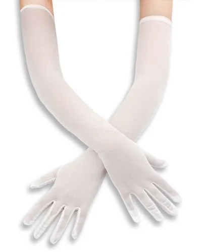 Gants Longs Mesh Gloves 50cm Blancs sextoys et accessoires sur La Boutique du Hard