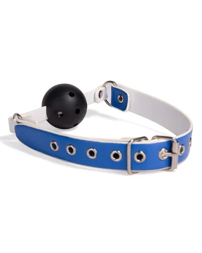 Bâillon-Boule Gago Blanc-Bleu sextoys et accessoires sur La Boutique du Hard