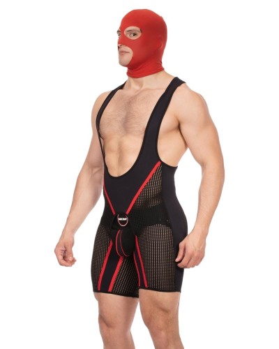 Cagoule Face Mask Rouge sextoys et accessoires sur La Boutique du Hard