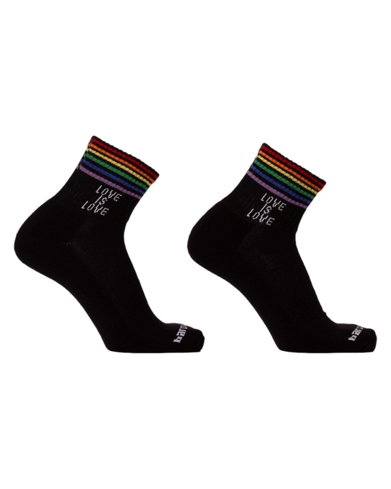 Chaussettes Love is Love Rainbow-Noir sextoys et accessoires sur La Boutique du Hard