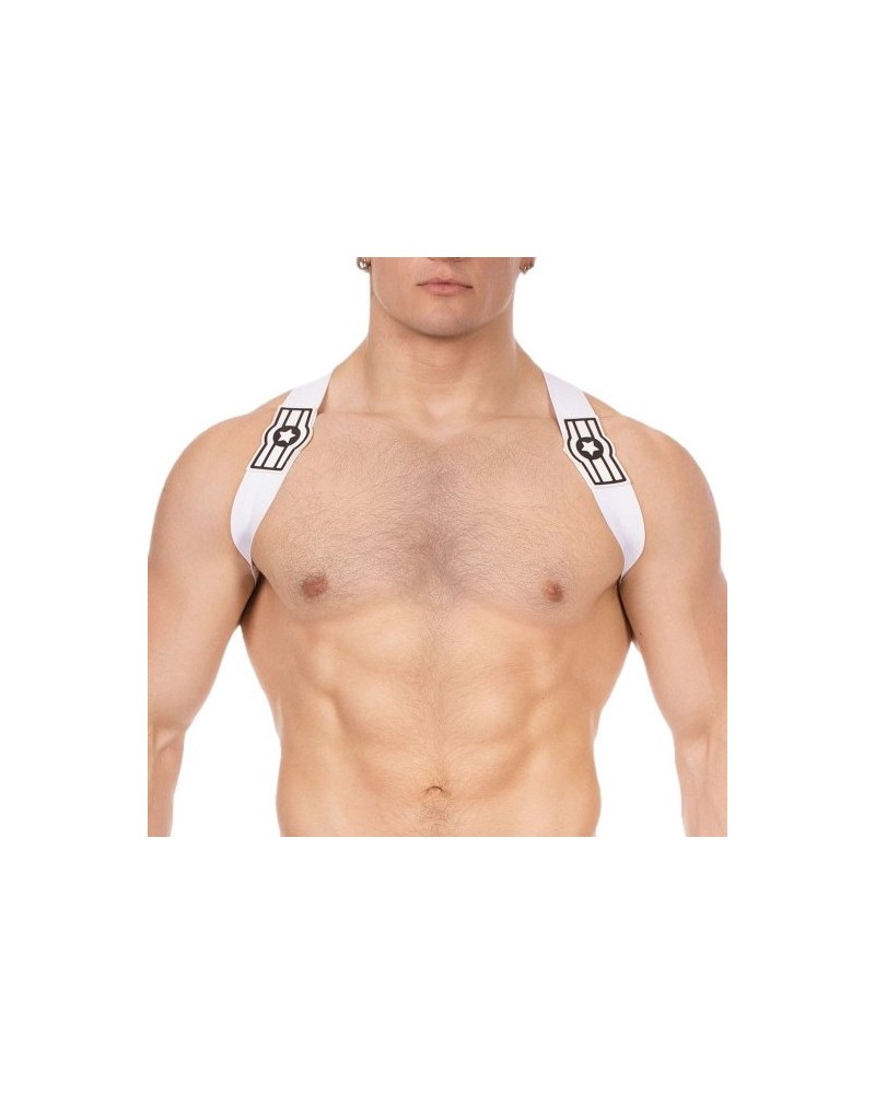 Harnais élastique Everette Blanc sextoys et accessoires sur La Boutique du Hard