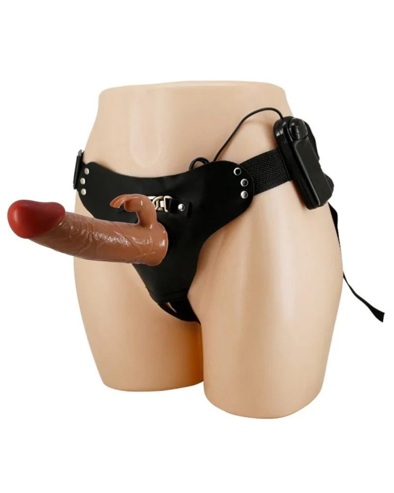 Gode Ceinture Creux Vibrant Marion 15 x 4.4cm Marron sextoys et accessoires sur La Boutique du Hard