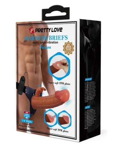 Gode Ceinture Creux Vibrant Marion 15 x 4.4cm Marron sextoys et accessoires sur La Boutique du Hard