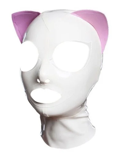 Cagoule Cat Fetish Blanche sextoys et accessoires sur La Boutique du Hard