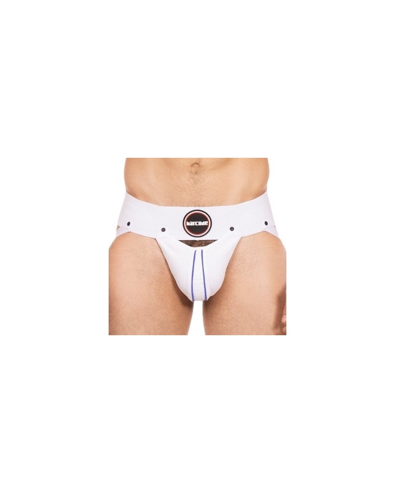 Jockstrap Rokk Blanc-Bleu sextoys et accessoires sur La Boutique du Hard