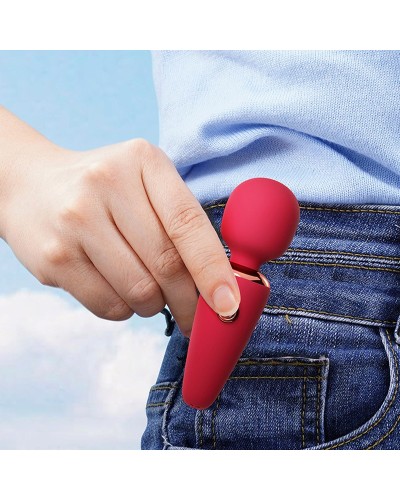Mini Wand Creamy Vibes 10 cm Tête 30 mm Rouge sextoys et accessoires sur La Boutique du Hard