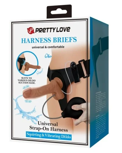 Gode Ceinture Vibrant Éjaculateur Oher 15 x 4cm Marron sextoys et accessoires sur La Boutique du Hard