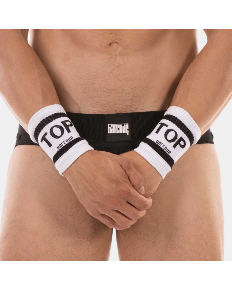 Lot de 2 Bandeaux de poignets Top Blancs sextoys et accessoires sur La Boutique du Hard