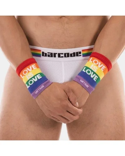 Lot de 2 Bandeaux de poignets Love is Love Rainbow sextoys et accessoires sur La Boutique du Hard