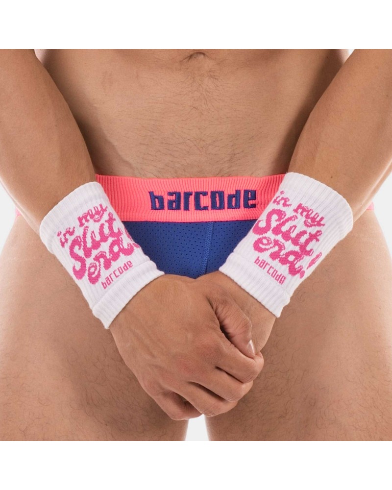 Lot de 2 Bandeaux de poignets In My Slut Era Blancs sextoys et accessoires sur La Boutique du Hard