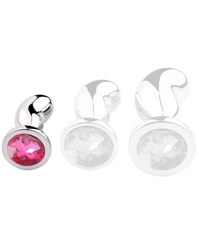 Plug Bijou Bean Silver S 6 x 2.3cm Rose sextoys et accessoires sur La Boutique du Hard