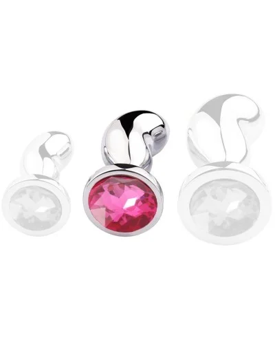Plug Bijou Bean Silver M 7 x 3cm Rose sextoys et accessoires sur La Boutique du Hard