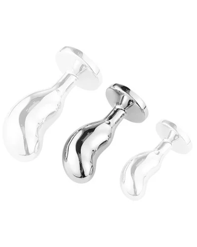 Plug Bijou Bean Silver M 7 x 3cm Noir sextoys et accessoires sur La Boutique du Hard