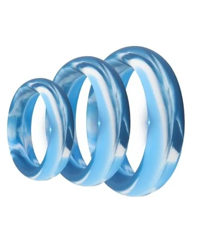 Pack 3 Cockrings Silimix Bleus sextoys et accessoires sur La Boutique du Hard