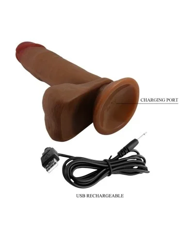 Gode Vibrant à Poussée Abel Beautiful 17 x 4.3cm Marron sextoys et accessoires sur La Boutique du Hard